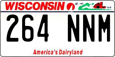 WI license plate 264NNM