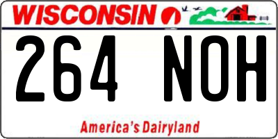 WI license plate 264NOH