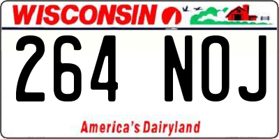 WI license plate 264NOJ