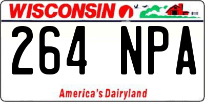 WI license plate 264NPA