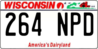 WI license plate 264NPD