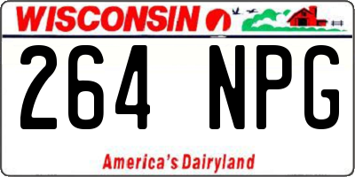 WI license plate 264NPG