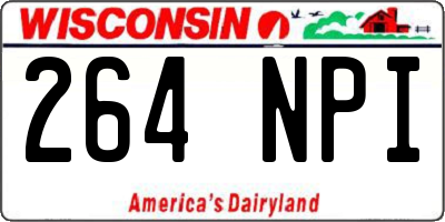WI license plate 264NPI