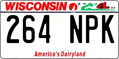 WI license plate 264NPK