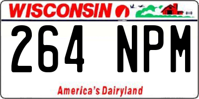 WI license plate 264NPM