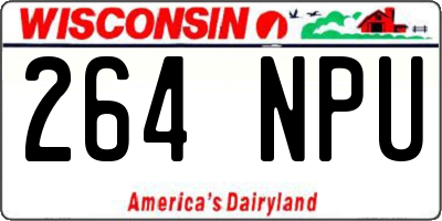 WI license plate 264NPU