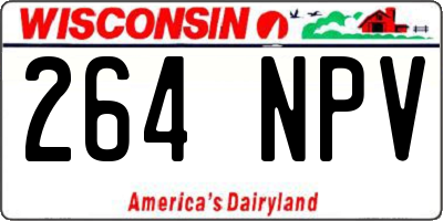 WI license plate 264NPV