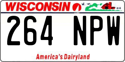 WI license plate 264NPW