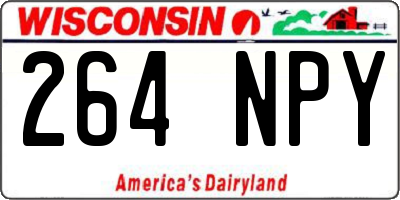 WI license plate 264NPY