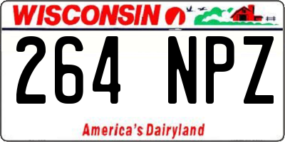 WI license plate 264NPZ