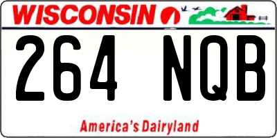 WI license plate 264NQB