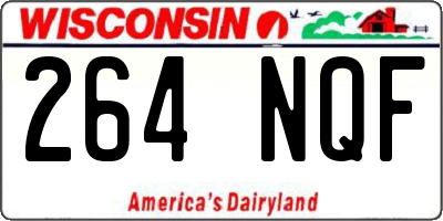WI license plate 264NQF