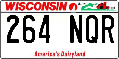 WI license plate 264NQR