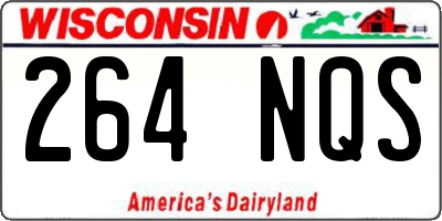 WI license plate 264NQS