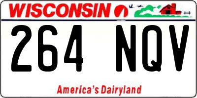 WI license plate 264NQV