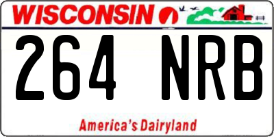 WI license plate 264NRB
