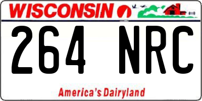 WI license plate 264NRC