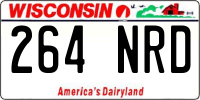 WI license plate 264NRD