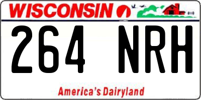 WI license plate 264NRH