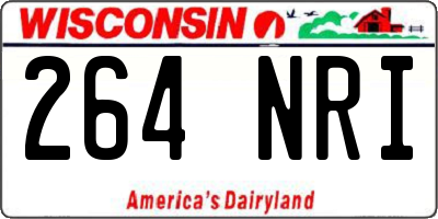 WI license plate 264NRI
