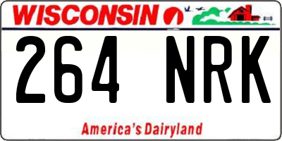 WI license plate 264NRK
