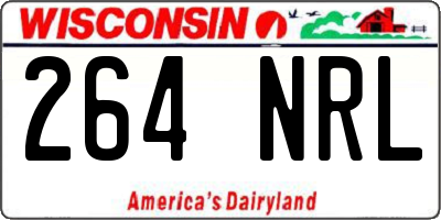 WI license plate 264NRL