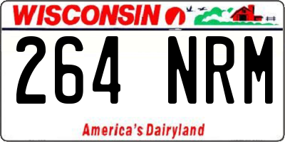 WI license plate 264NRM