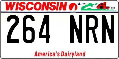 WI license plate 264NRN