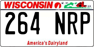WI license plate 264NRP