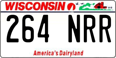 WI license plate 264NRR