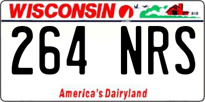 WI license plate 264NRS