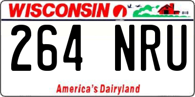 WI license plate 264NRU