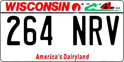 WI license plate 264NRV