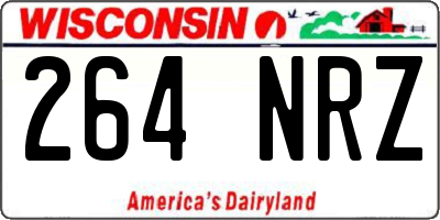 WI license plate 264NRZ