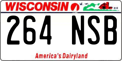 WI license plate 264NSB