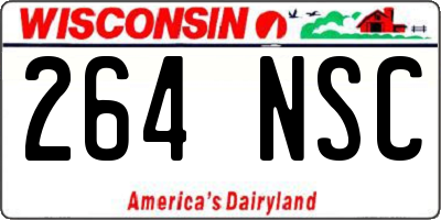 WI license plate 264NSC
