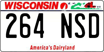 WI license plate 264NSD