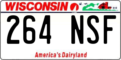 WI license plate 264NSF