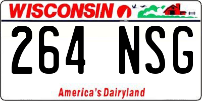 WI license plate 264NSG