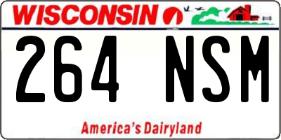 WI license plate 264NSM