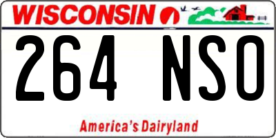 WI license plate 264NSO