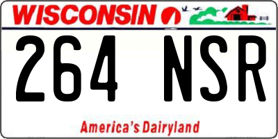 WI license plate 264NSR