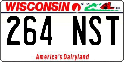 WI license plate 264NST