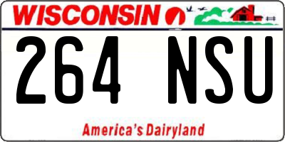 WI license plate 264NSU