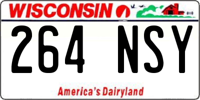 WI license plate 264NSY