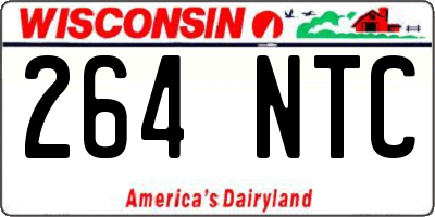 WI license plate 264NTC