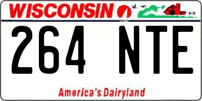 WI license plate 264NTE