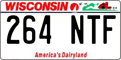 WI license plate 264NTF