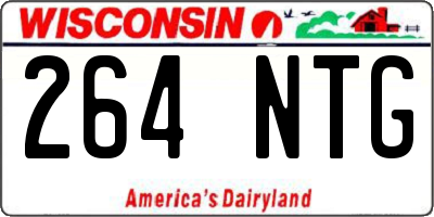 WI license plate 264NTG