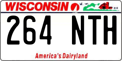 WI license plate 264NTH